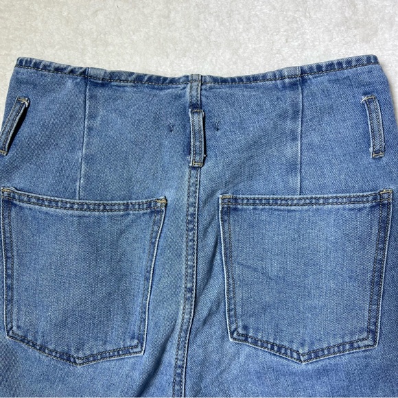 Nasty Gal High Rise Paperbag Denim Shorts Size 6 - Picture 7 of 9